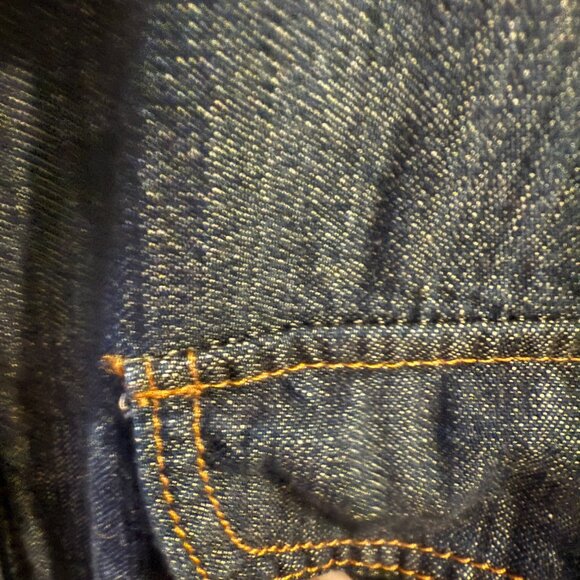 RIVET UTILITY Boyfriend Denim Jumpsuit Size Small Color: Mid denim - Picture 8 of 15